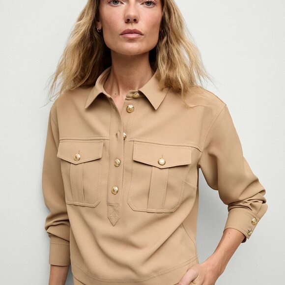 Veronica Beard • Cole Wide-Leg Pant – Khaki | Size 8- ✨ Worn once - Picture 4 of 4